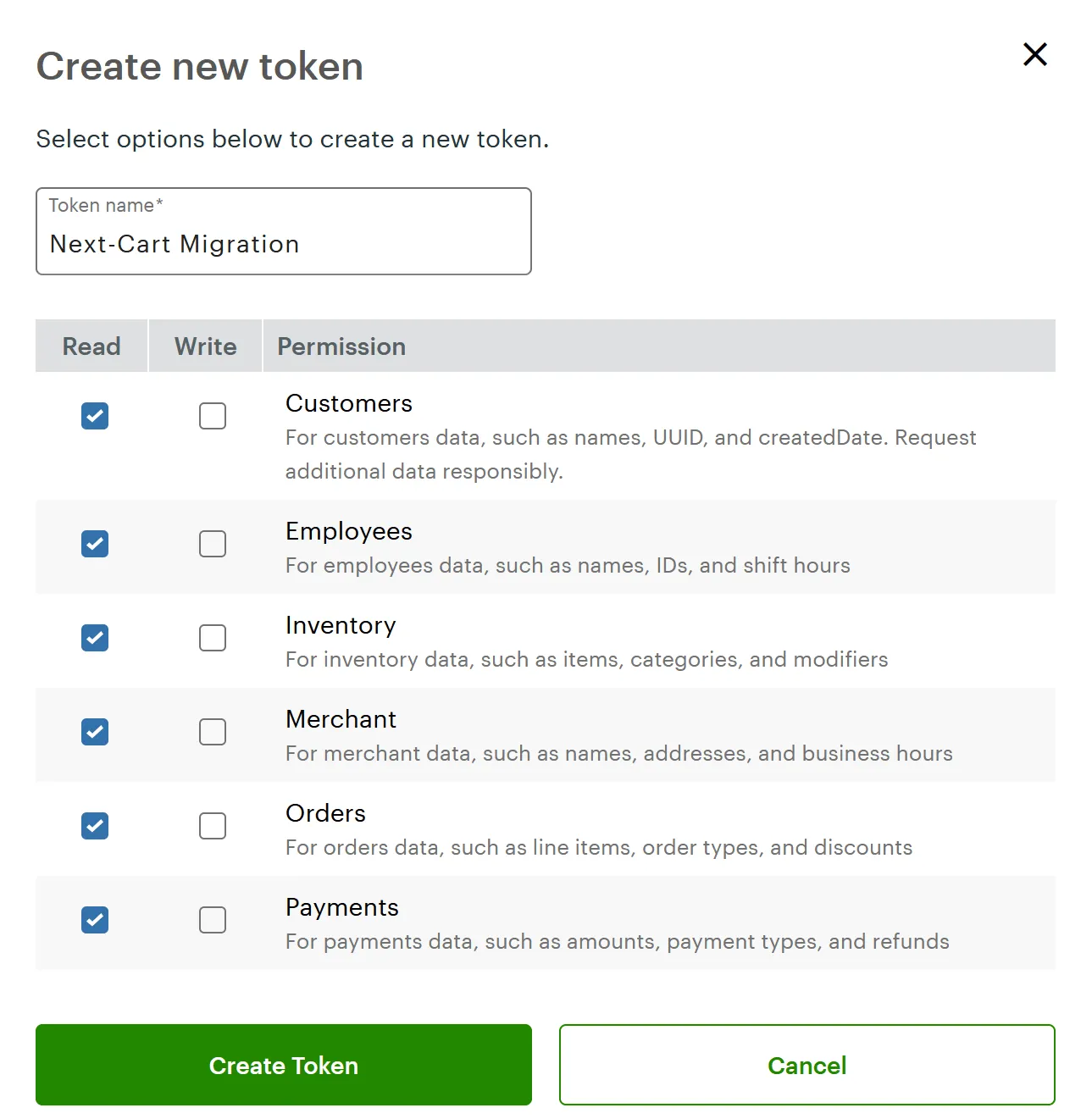 Clover Create API