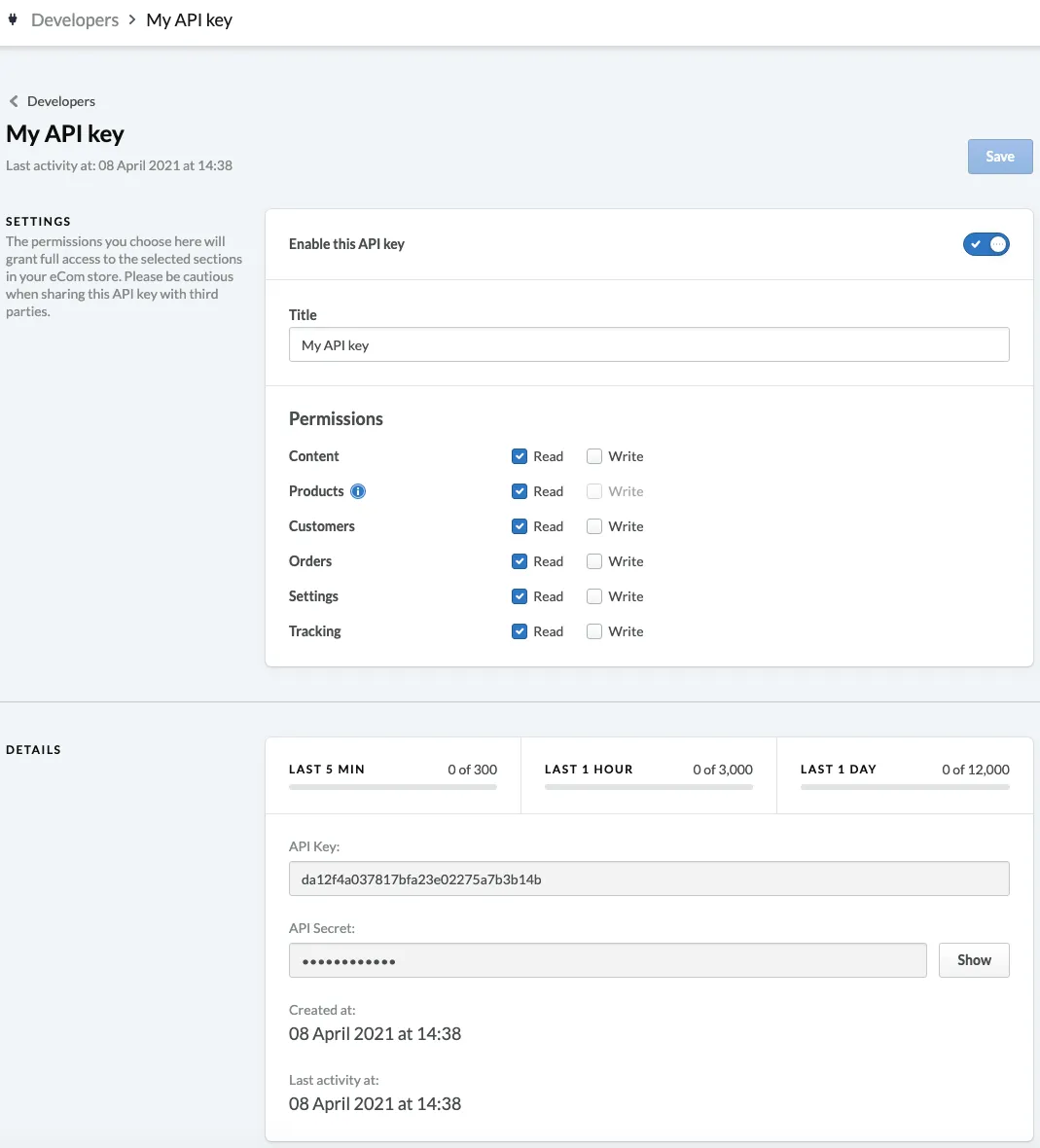 Lightspeed eCom API