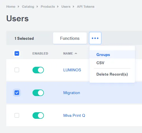 Miva Merchant API Token – Groups