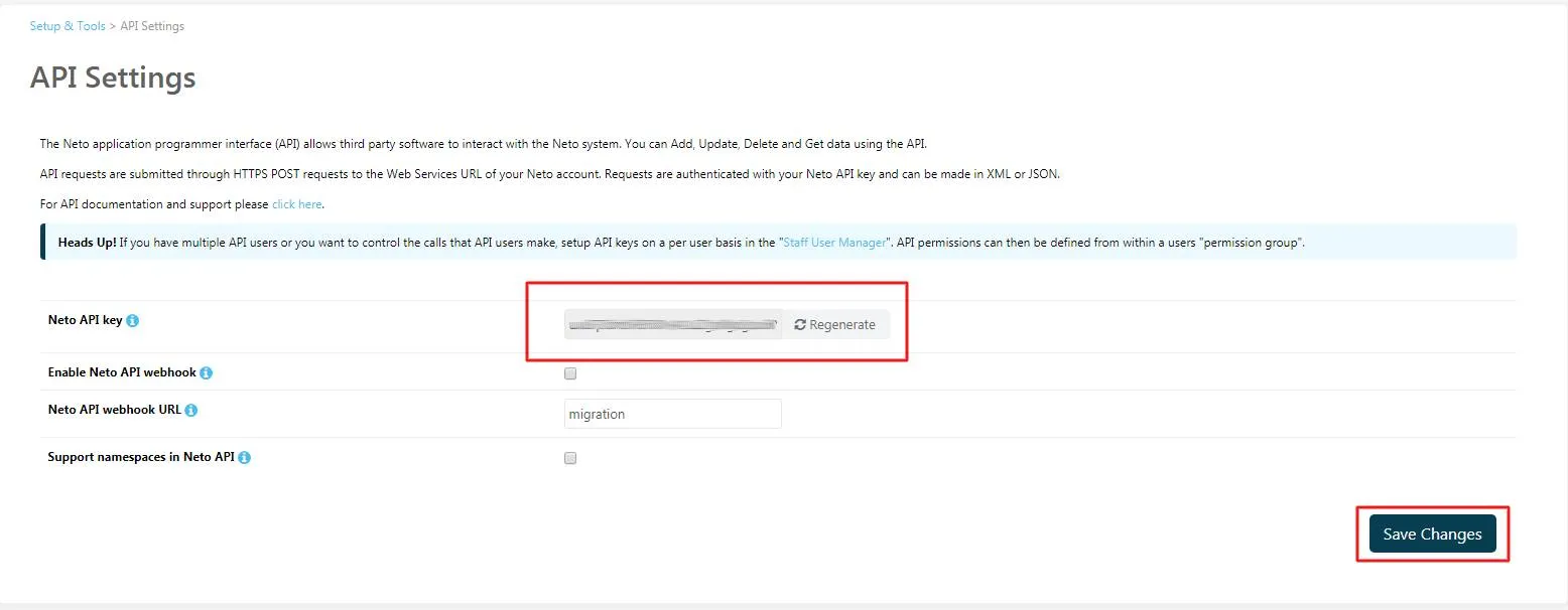 Neto API Key