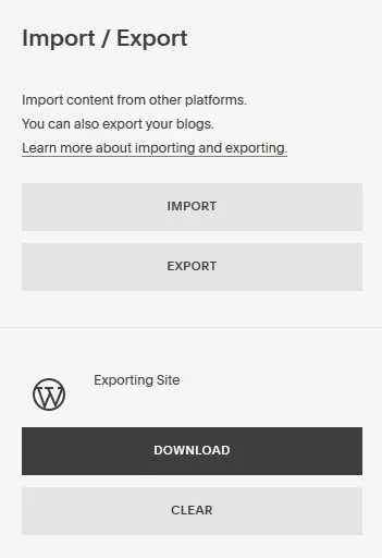 Squarespace Export Blog